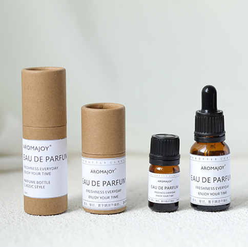 Essential Oil Bottle Packaging Gift Box Kraft Paper Packaging Box Dropper Spray Cylinder Gift Box Customizable Logo