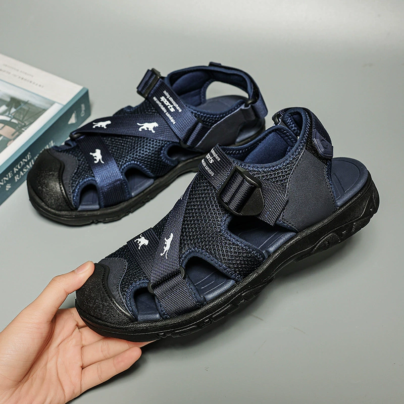 Трансграничные сандалии Baotou, мужская летняя уличная пляжная обувь, обувь из дышащей сетки, Спортивная повседневная кожаная верхняя одежда, модные сандалии