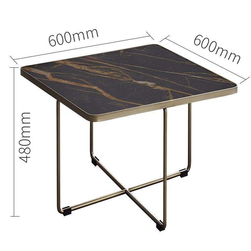 톨 커피 테이블/로렌 블랙 골드/길이 60*가로 60*높이 48cm