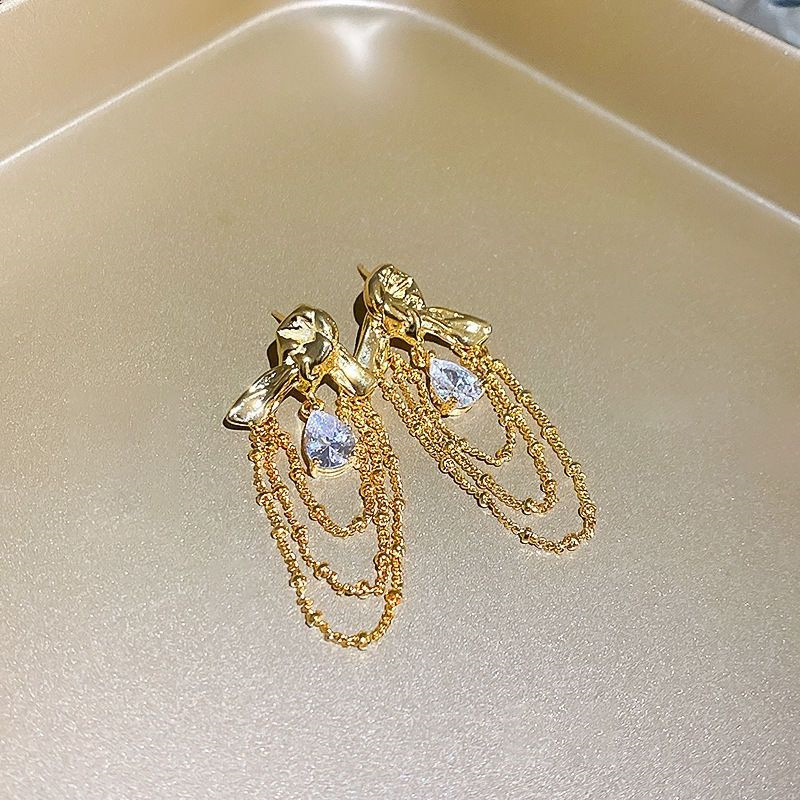 1 Pair Elegant Simple Style Water Droplets Plating Alloy Drop Earrings display picture 6