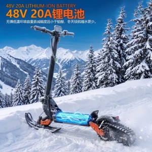 Negotiable wholesale cross-border single and double sled electric scooter, suitable for both snow and land, a 3-in-1 model for adults