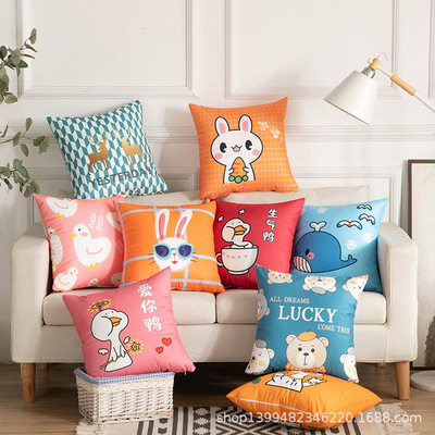 Manufactor wholesale Pillows Northern Europe sofa Cushion Fleece By pillowcase enterprise logo gift customized Pillowcase