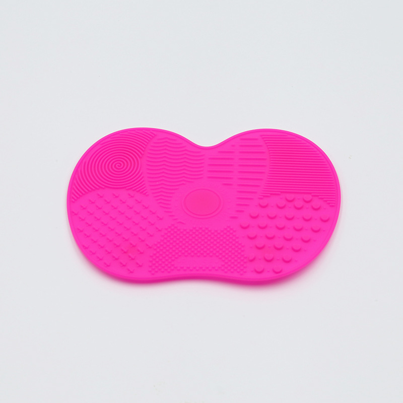 Silicona Apple lavado cepillo pad portátil maquillaje cepillo con ventosa herramienta de limpieza silicona tamaño pequeño Apple pad en stock