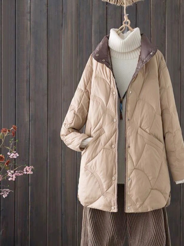 Anti-season Light Down Jacket Women's Mid-length 2023 New plus size Loose Slim Winter Thin Jacket Clearance