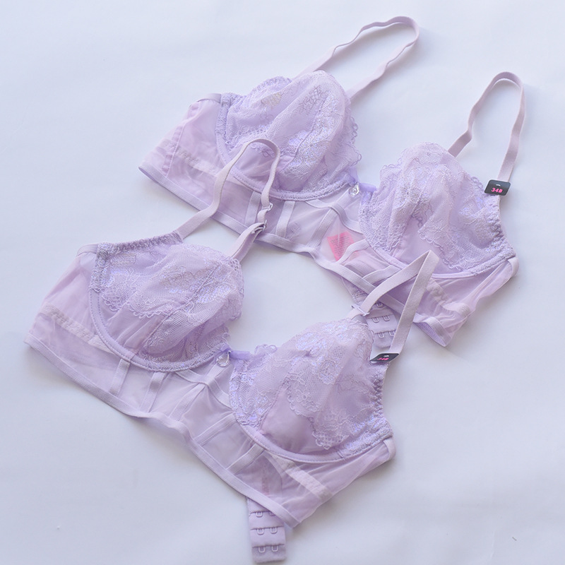Canada LS hot throat ultra-thin bra no sponge big chest small lace breathable underwear foreign trade bra wholesale Canada LS hot throat ultra-thin bra no sponge big chest small lace breathable underwear foreign trade bra wholesale
