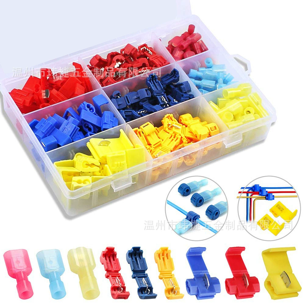 160pcs основной линии ответвления набор зажимов T-типа без разрыва комбинации быстрых клеммных клемм