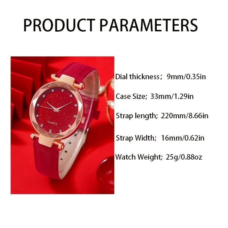 Beliebte einfache silber rosa strass oberfläche frauen Uhr matt lederband frauen casual mode zwei-stück uhr_voghion.com