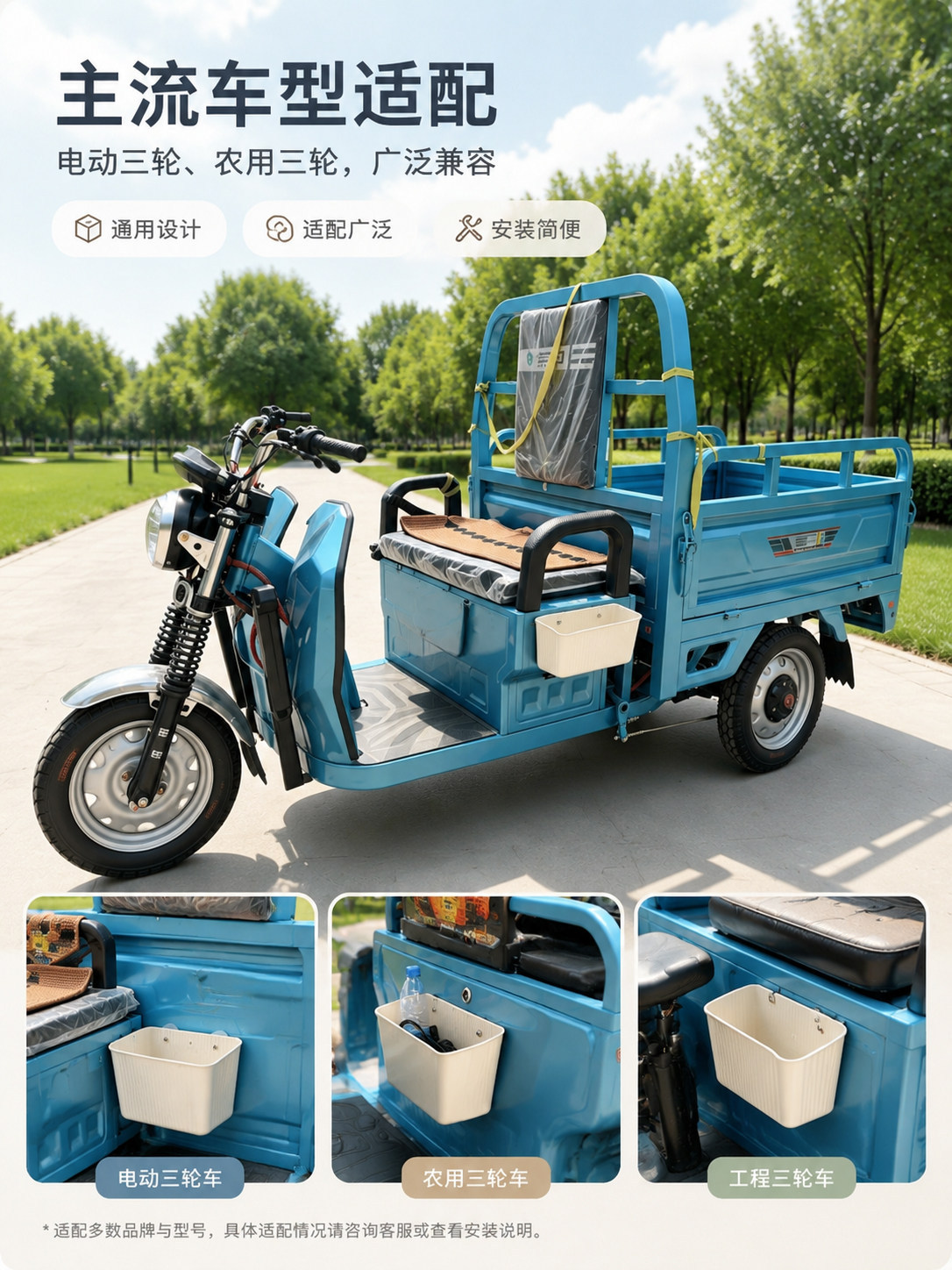 Car Decoration and Storage Supplies, Electric Tricycle Accessories, Enlarged Storage Box, Storage Bin, Miscellaneous Storage Box