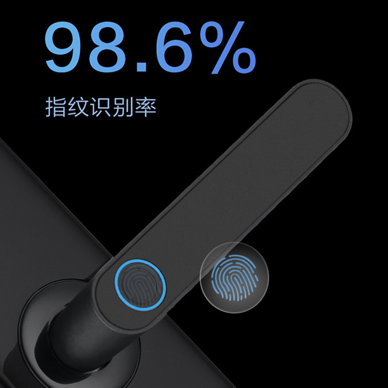 半自動指紋パスワードカードスワイプ式ワンタッチ電子スマート盗難防止ドアロックは、賃貸住宅の入居に適しています。|undefined