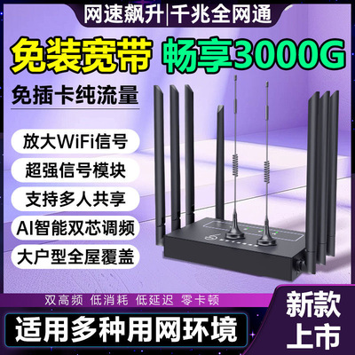 智能新款无线WiFi6路由器免装宽带插卡随身移动宿舍家用办公上网|ms