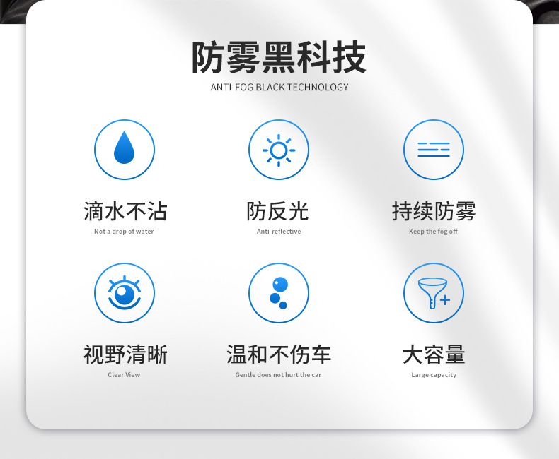 Anti-rain agent anti-fog agent car windshield mirror anti-fog agent car window mirror fog long-acting cleaning spray