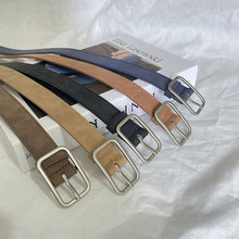 日系韩版新款日子针扣皮带女复古磨砂气质高级感女士腰带装饰裤带