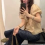 诺丁山法式v领蕾丝上衣