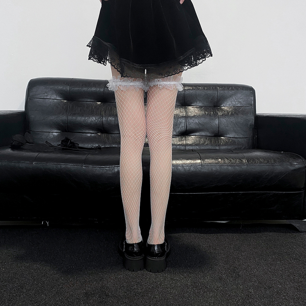 Esportazione all'ingrosso di calze in pizzo tridimensionale a tubo lungo in rete 109_voghion.com