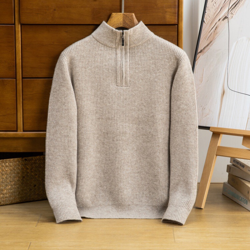 Men's cashmere woolen demi-season knitted casual universal sweater…