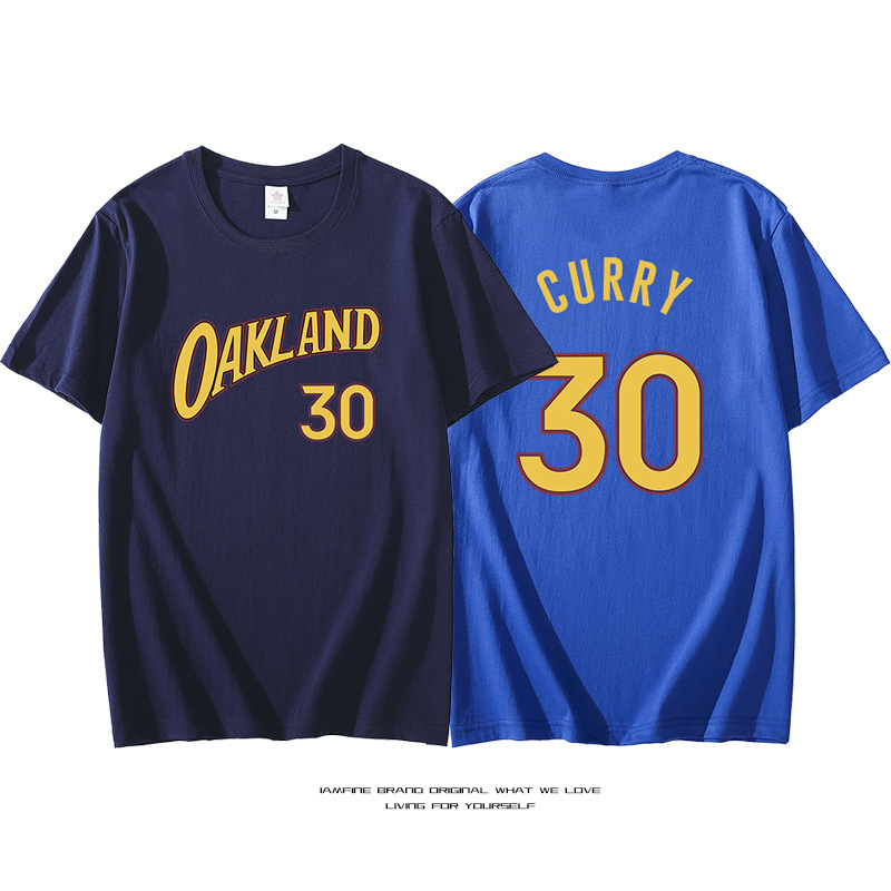 Warriors City Version 2025 New Curry Basketball Short-Sleeved T-Shirt Oakland Oakland Men's and Women's Clothing Cotton