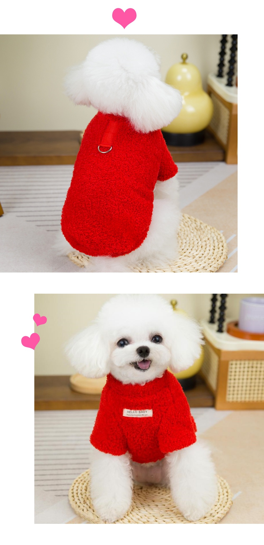111g Weight Pet Clothing Type Of Pet Supplies 1 Piece Quantity Daily Occasion Coral Fleece Material Solid Color Pattern Autumn&Winter Season Casual Style Casual Coral Fleece Solid Color Pet Clothing 6