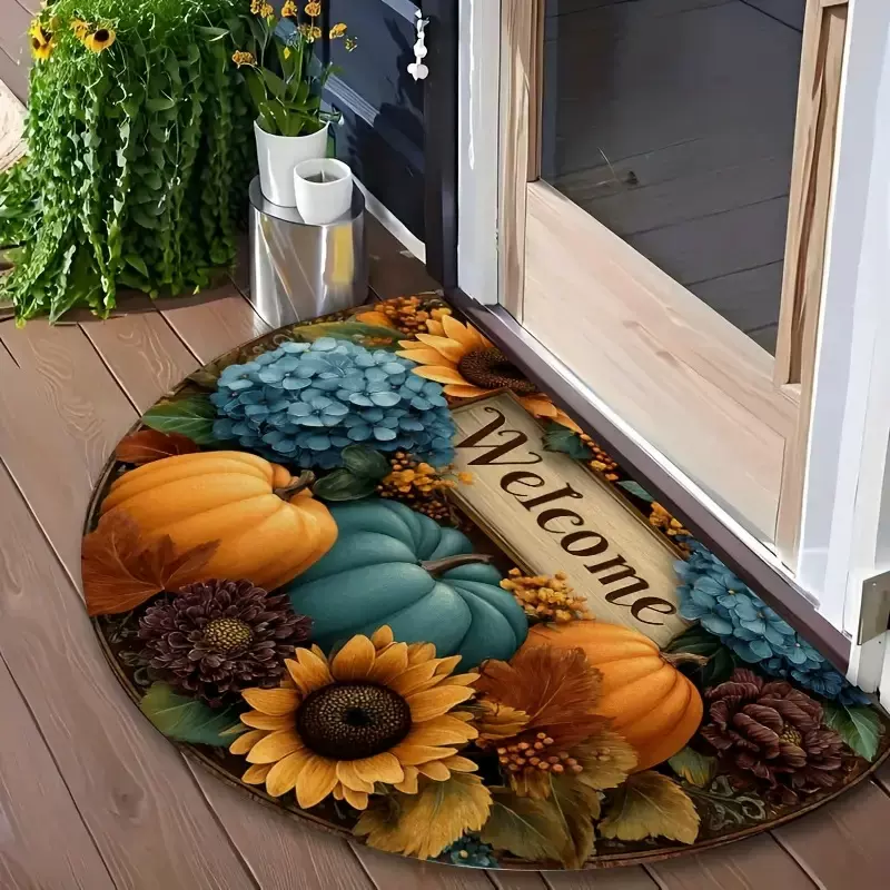 跨境代发热款美式半圆地垫家用入户门垫厨房耐磨易清洗脚垫浴室垫