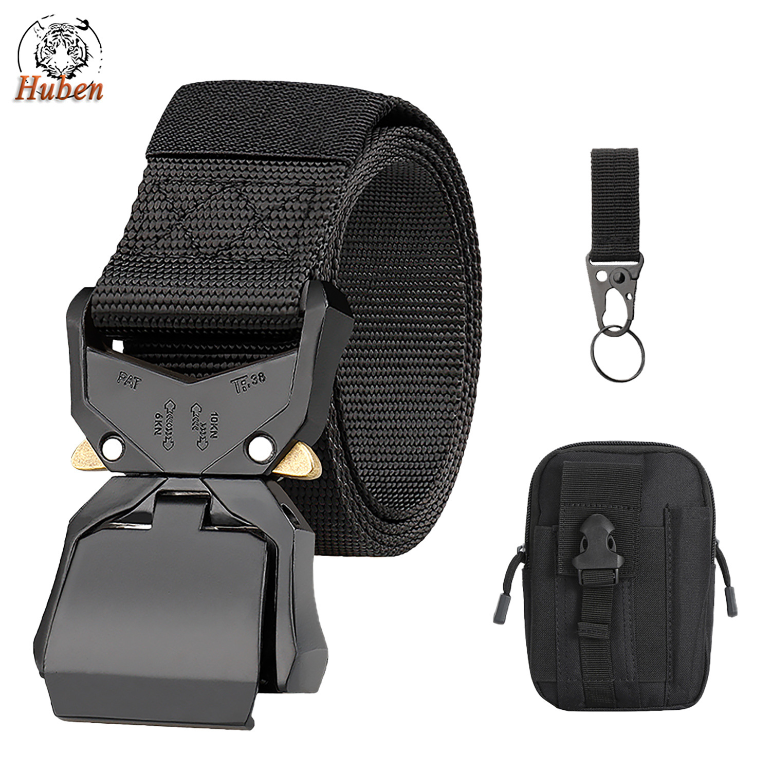 Nuevo cinturón táctico de nailon con hebilla de liberación rápida de aleación de aluminio, cinturón cobra para deportes al aire libre