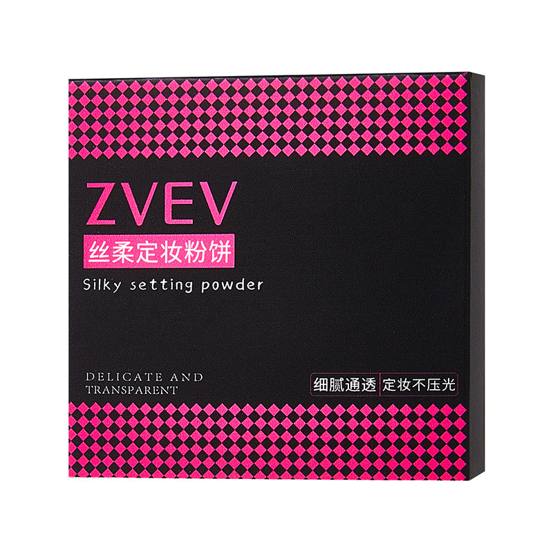Powder de maquillaje de seda suave ZOV seda natural maquillaje de seda suave permanente poros invisibles no falsificados fabricantes de polvo de tarjeta blanca suave