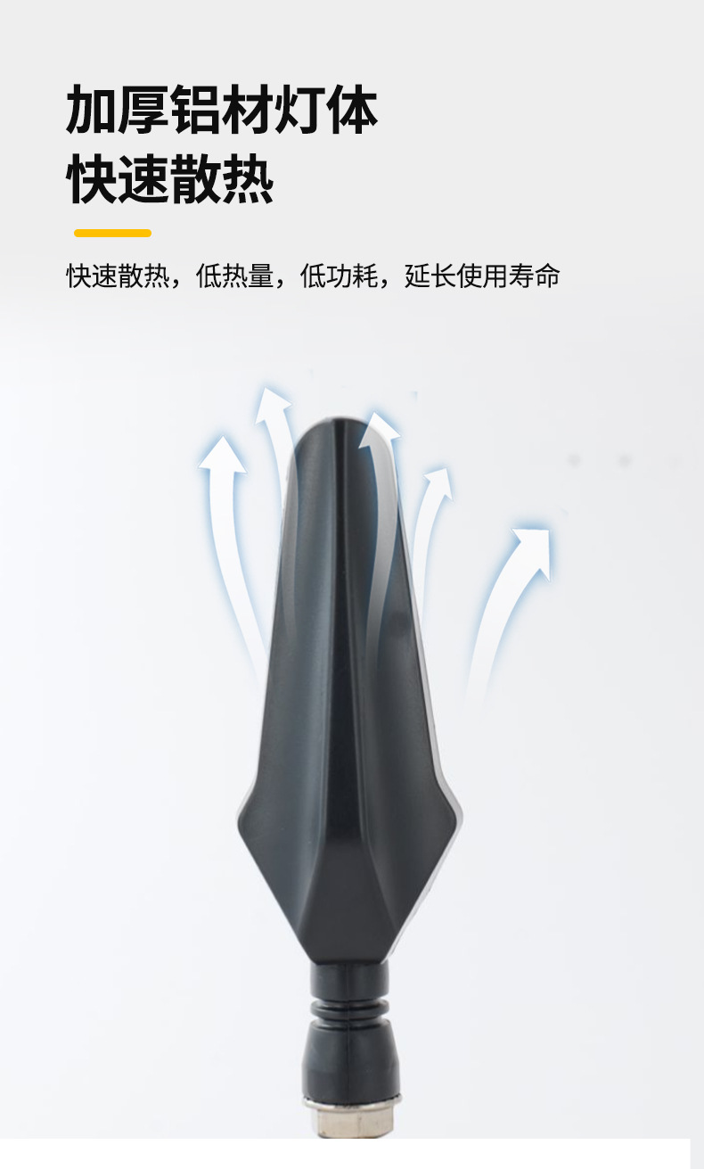 Cross-border motorcycle spotlights, turn signals, high and low beam yellow-white headlights for electric vehicles