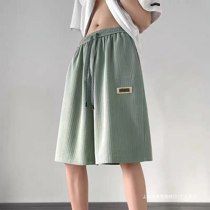 Foreign Trade Shorts Men's Summer Sports Knee-length Pants Teenagers Loose Ice Silk Casual Pajama Pants Foreign Trade Shorts Men's Summer Sports Knee-length Pants Teenagers Loose Ice Silk Casual Pajama Pants