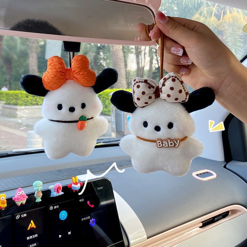 Arco de pelúcia perro Pacha muñecas lindas de dibujos animados automóviles colgantes de automóviles colgantes de automóviles decoración muñecas de automóviles de Oriente Medio