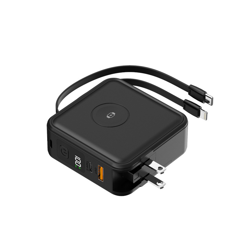 15000 mAh コード付き磁気ワイヤレスパワーバンクは、プラグ付きの IWATCH ウォッチヘッドセットの充電をサポートします|undefined