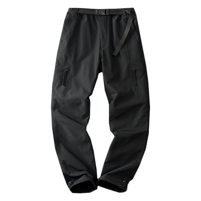 Уличные армейские брюки на флисовой подкладке Мужские осенне-зимние Новые повседневные брюки непромокаемые веревки на щиколотке простые альпинистские брюки мужская одежда