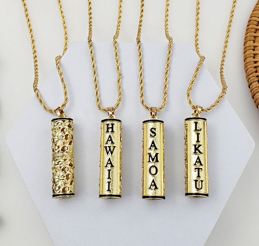 Ethnic Style Letter Flower Alloy Plating Unisex Pendant Necklace 1 Piece