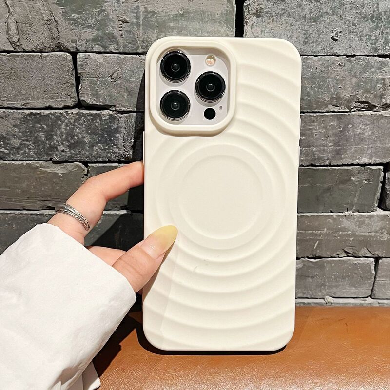 Matte Apple 17 Promax Full Coverage 14 13 Magnetic Sun Shell Simple Silicone Shell 16 Circle Pattern Phone Case Matte Apple 17 Promax Full Coverage 14 13 Magnetic Sun Shell Simple Silicone Shell 16 Circle Pattern Phone Case