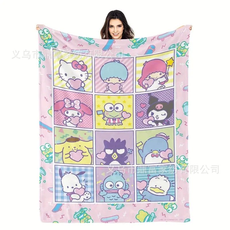 Sanrio, мультяшная фланелевая одеяла для сна, детский диван
