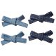 Vintage Denim blue bow fabric accessories diy hairpin headdress clothing footwear accessories with wholesale