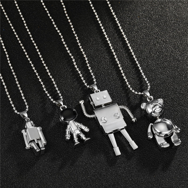 Mode Ours Spaceman Alliage Collier En Gros display picture 1
