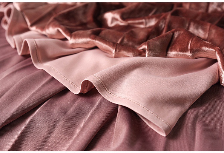 Abbigliamento donna gonna in velluto a rombi a cinque colori gonna a pieghe a fisarmonica lucida per donna lunghezza media autunno e inverno 2024_voghion.com