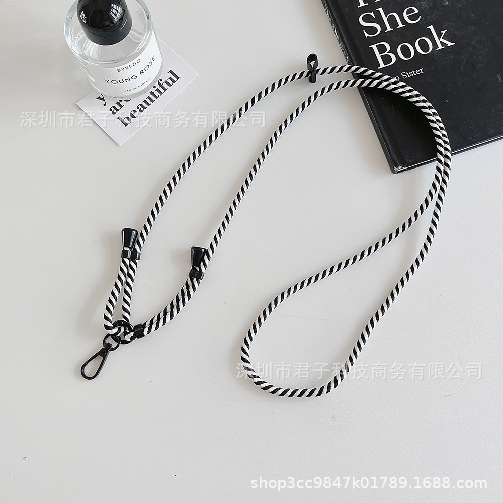 Personalidad japonesa y coreana de doble botón colgante colgante de doble botón colgante ajustable de hombro colgante de cuello para teléfono móvil bolso universal cuerda de botella de agua