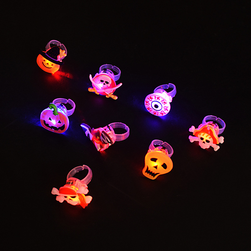 Glowing Ring, Flashing Finger Light, Led Christmas Pumpkin Ghost Head Bracelet, Necklace, Gift, Glowing Halloween Ring Glowing Ring, Flashing Finger Light, Led Christmas Pumpkin Ghost Head Bracelet, Necklace, Gift, Glowing Halloween Ring