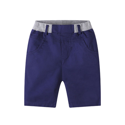  New Boys Summer Pure Cotton Shorts Thin Style Middle and Small Children Work Pants Seven-Eighth Length Woven Baby Casual Pants