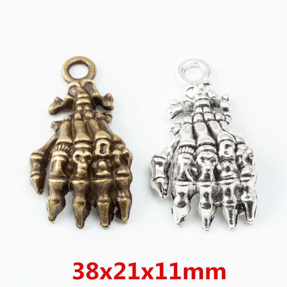 DIY 보석 액세서리 복고풍 합금 2 색 옵션 두개골 손 zakka 공장 직접 6487