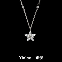 s925 スターリングシルバースターネックレス五芒星星座ペンダントパーソナライズされた多用途ハイエンドニッチデザイン誕生日ギフト