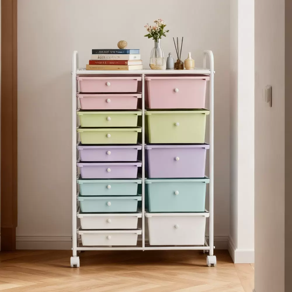 纯色五斗柜抽屉式收纳储物柜客厅边柜家用餐边柜简约落地靠墙柜子