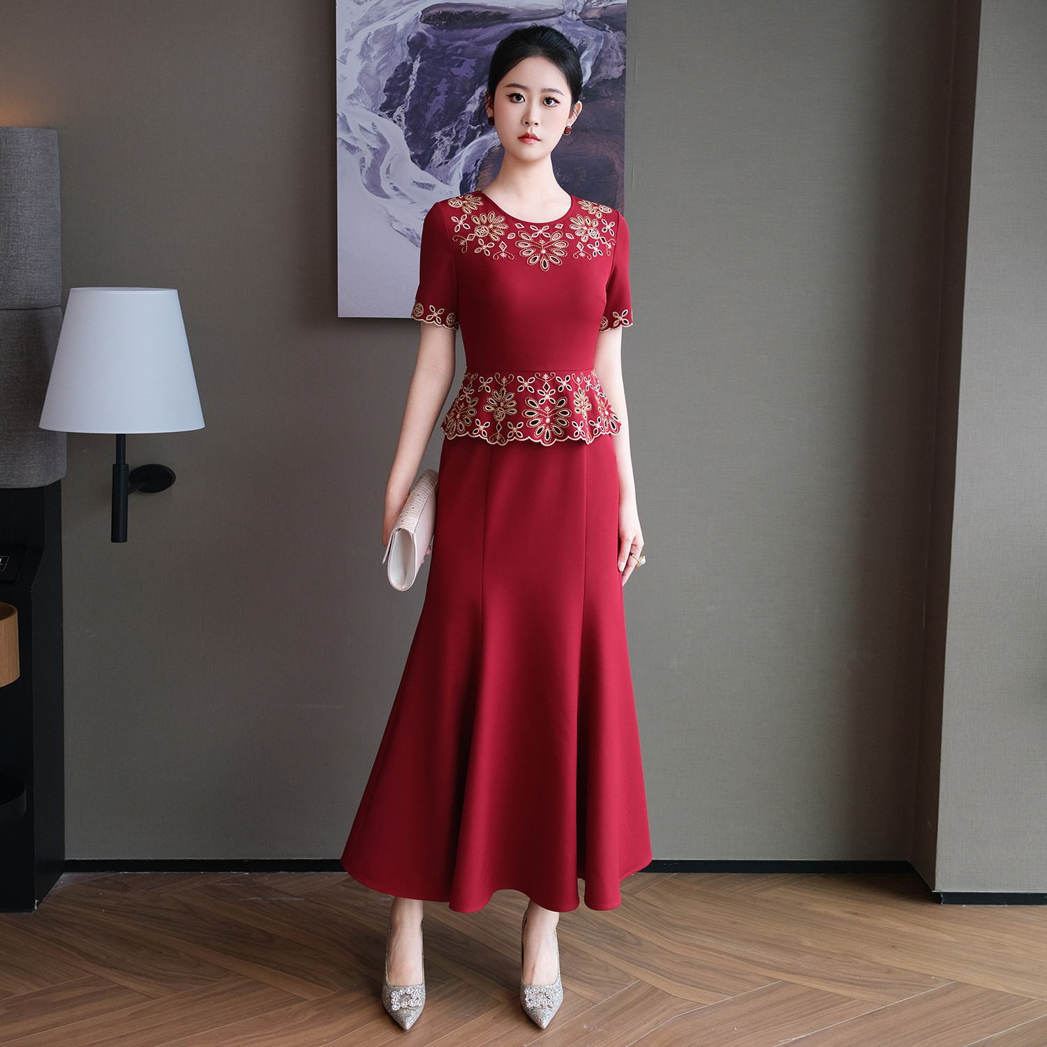 Summer long dress, tulle