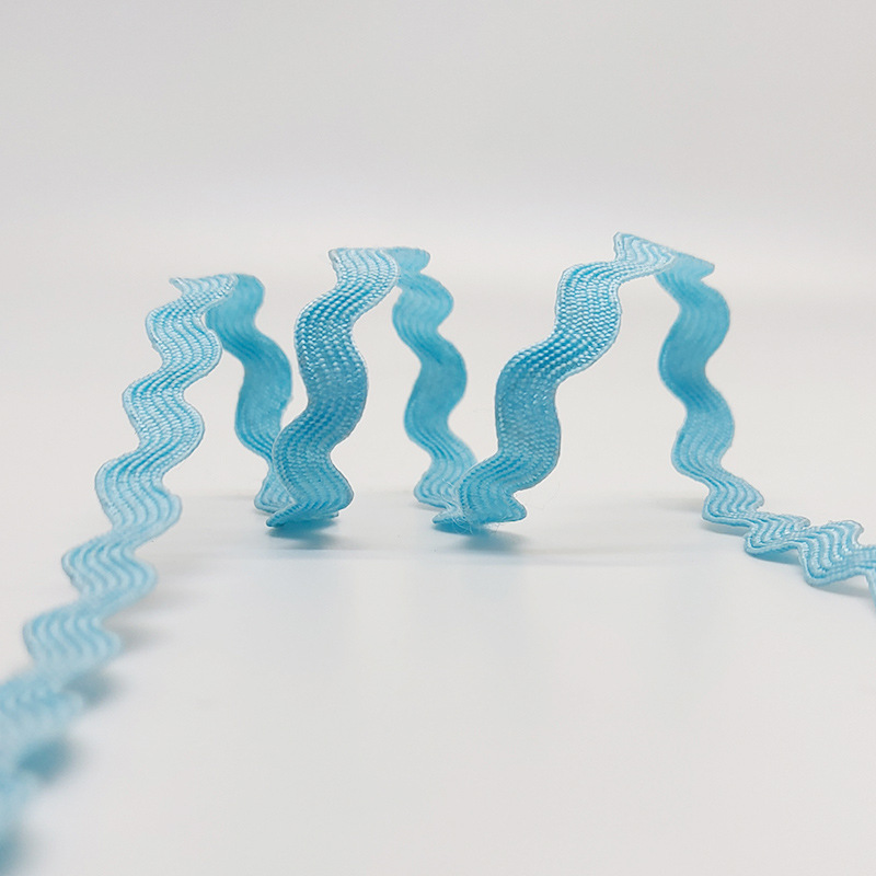 Cinta en forma de S de color de 5mm al por mayor de polipropileno ondulado con marinero de 13 colores con decoración de bricolaje, decoración de olas, cortina de encaje