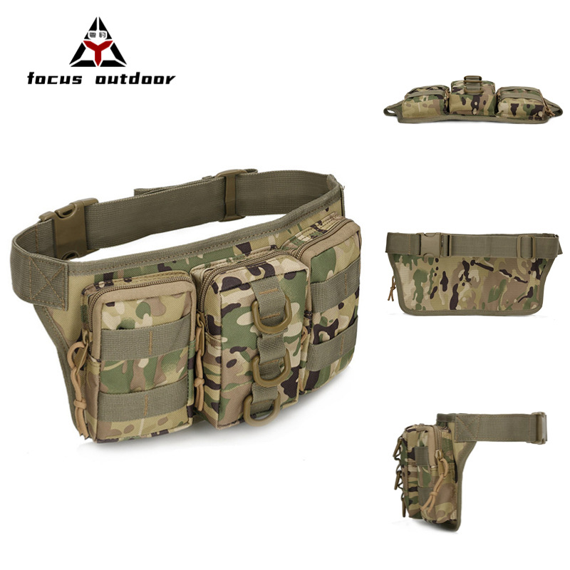 Bolsa de Cintura Táctica Multifuncional para Pesca, Estilo Militar, para Actividades al Aire Libre, Ligera, Impermeable, para Hombre