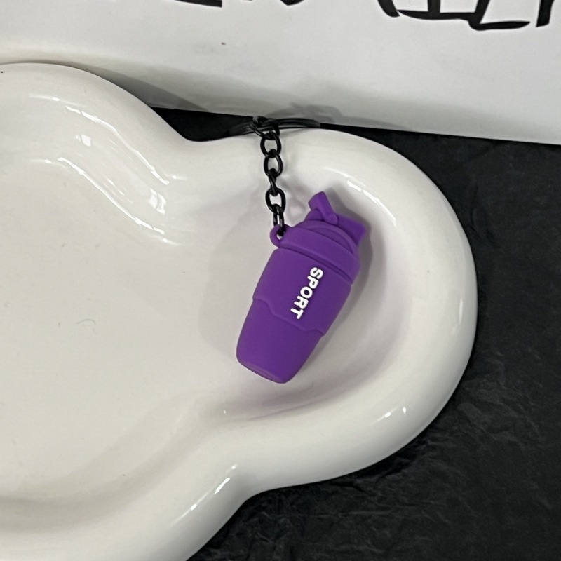 トレンドフィットネスシリーズのキーホルダー部品ミニバーベルのコップのペンダント|undefined