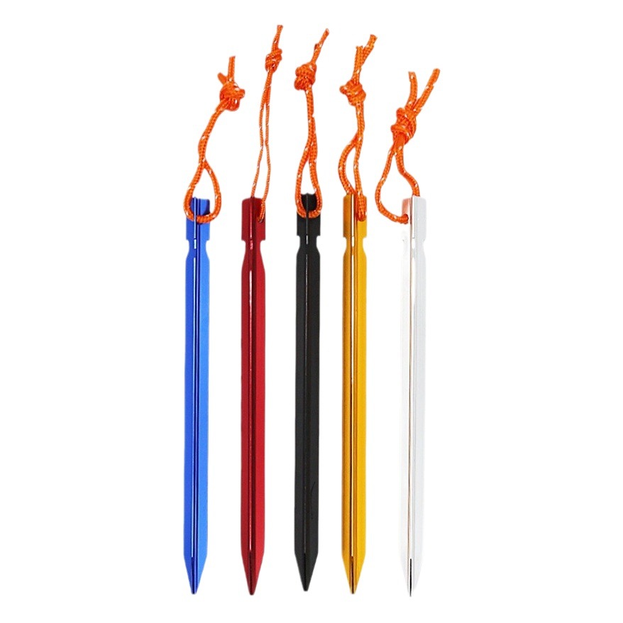 18cm triangular ground nail outdoor tent accessories aluminum alloy ground nail reinforced canopy windproof reinforced ground nail with rope