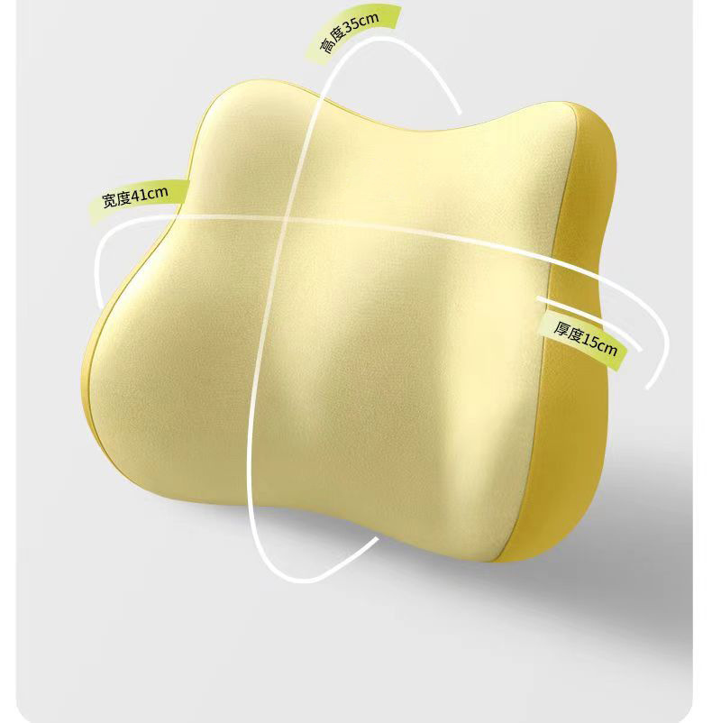 New memory foam car headrest can be customized LOGO headrest lumbar support waist pillow chair lumbar support