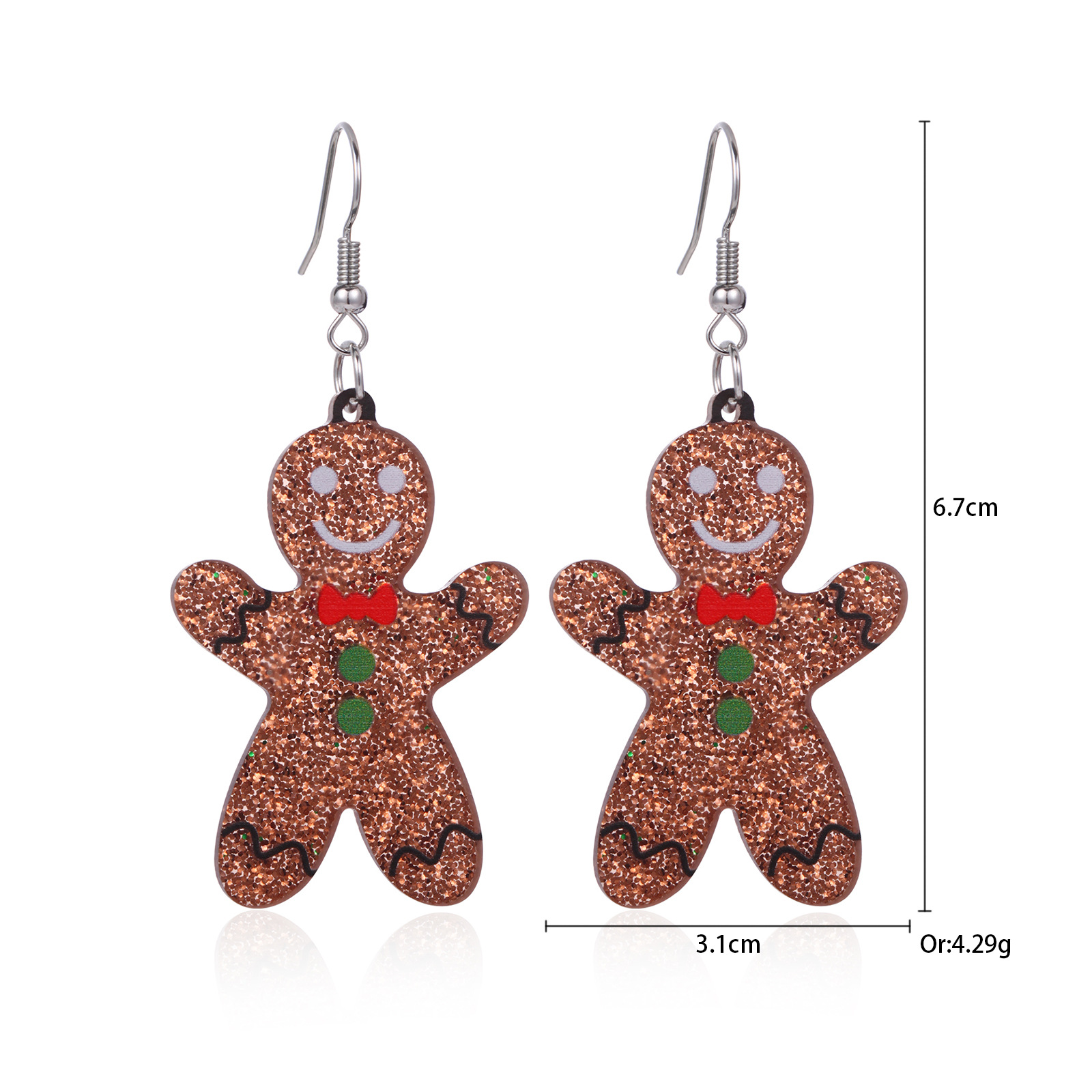 16. Chocolate Gingerbread Man Earrings