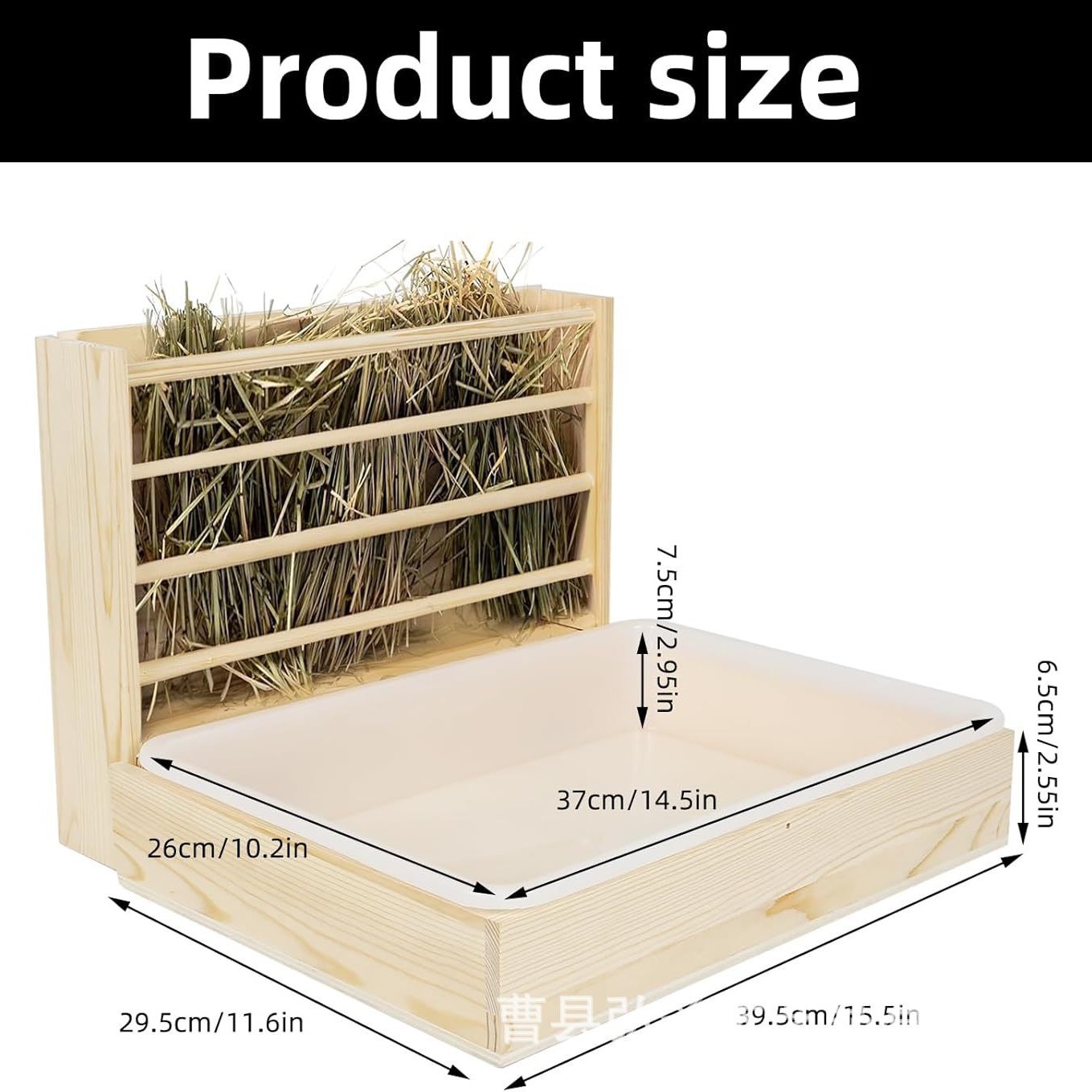 Estante de paja de madera para conejo, lavabo para comer, estante de paja para conejo, estante de paja para mi vecino Totoro, estante de paja vertical, estante de alimentación de hierba divertido multiusos en stock