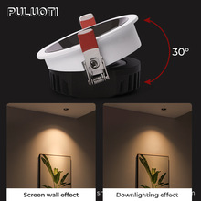 超薄防眩射灯嵌入式洞灯矮款暗装cob矮吊顶天花灯家用客厅洗墙灯